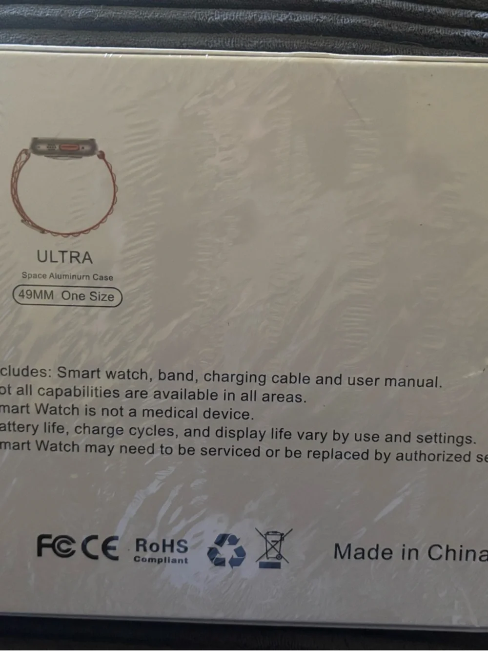 i20 Ultra 3 Smartwatch & White Earphones Bundle